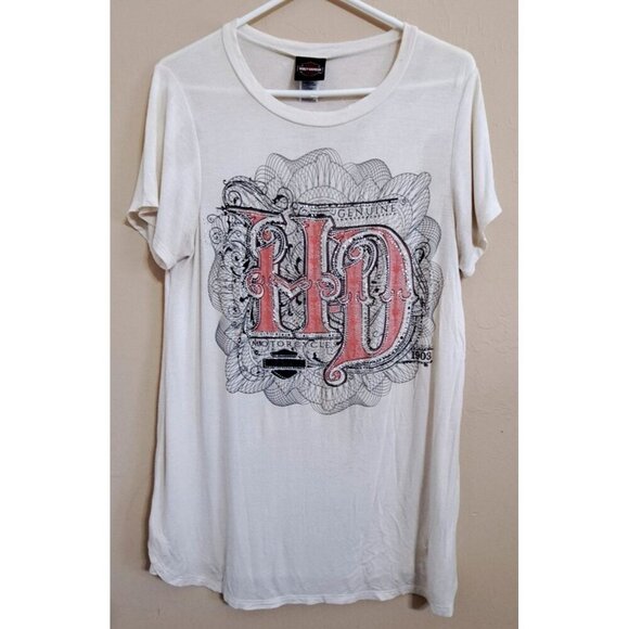 Harley-Davidson Women's M Short Sleeve Rhinestones T-Shirt - Picture 2 of 6